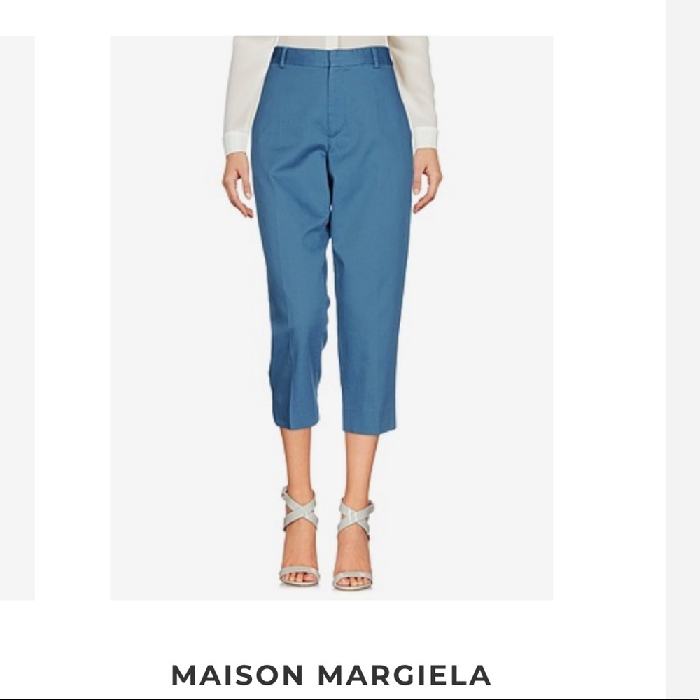 NWT Maison Margiela slate blue crop pants sz. IT38